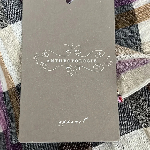 Anthropologie Isabella Sinclair Plaid & Lace Button Front Shirt - NEW - Size XS - Picture 9 of 10